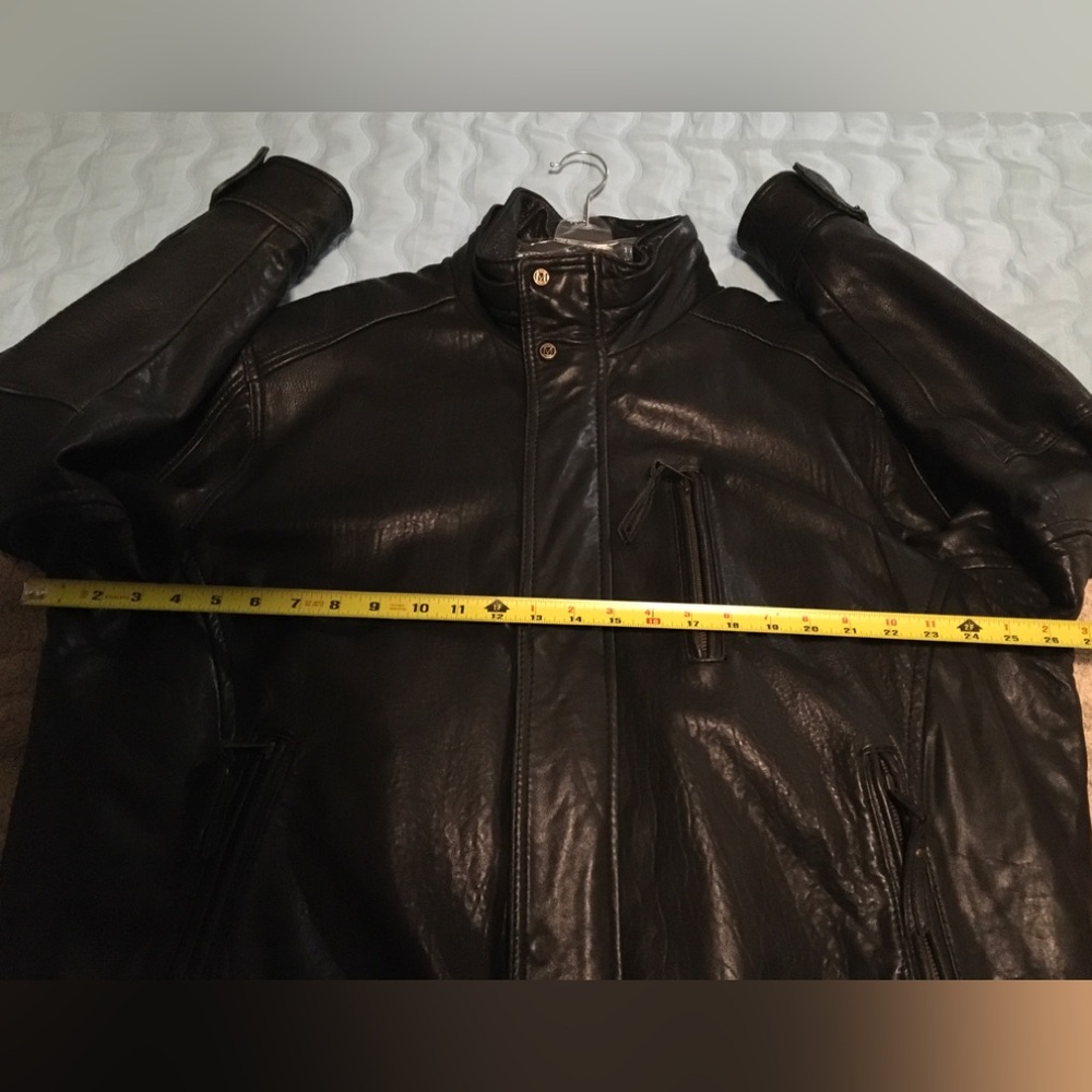 Men’s Leather Jacket Black Sz.XXL - Picture 10 of 12